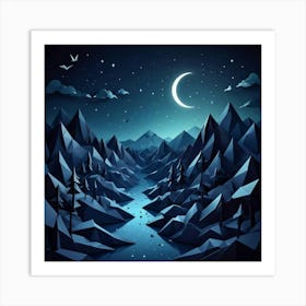 Night Landscape 7 Art Print