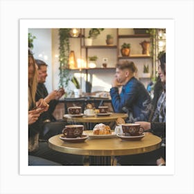 Cozy coffee shop vibes 3 Art Print