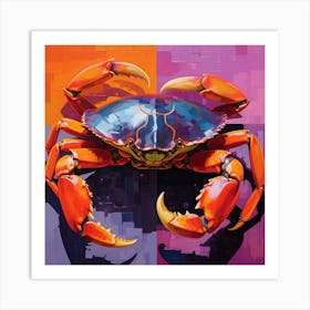 Crab Splash Colors Art Print