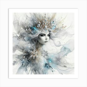 Snowflake Girl Art Print