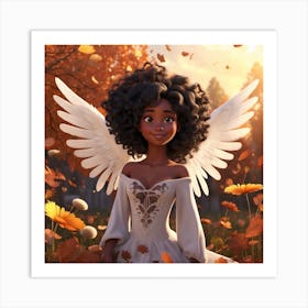 Beautiful Fall Angel Art Print