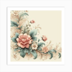 Floral Border Art Print