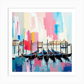 Gondolas In Venice 1 Art Print