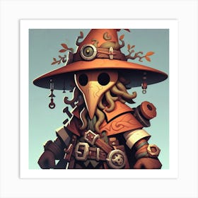 Game Art Octopus Wizard Art Print