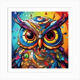 Colorful Owl 1 Art Print