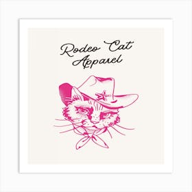 Rodeo Cat Apparel Art Print