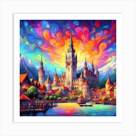 Castle On The Water Art Print