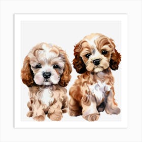 Two Cairn Terrier Puppies Art Print