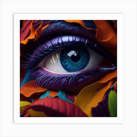 Matt Purple Eyes Art Print