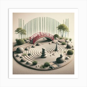 A Japanese Garden Art Print