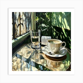 Painting Of Lunch On A Table In The Sunlight Art Print