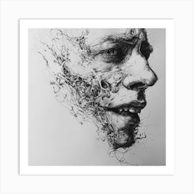 Man'S Face 1 Art Print