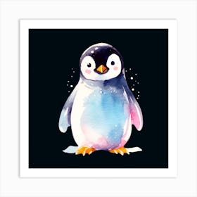 Watercolor Penguin Art Print