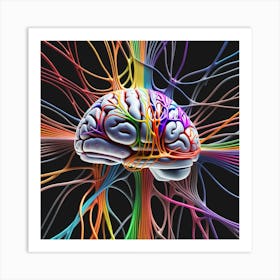 Colorful Brain 16 Art Print