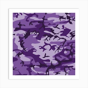 Purple Camouflage, Urban Camouflage, Military, Army Art Print