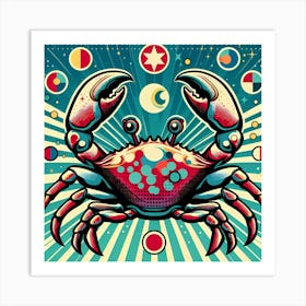 Crab Astrology Art Print