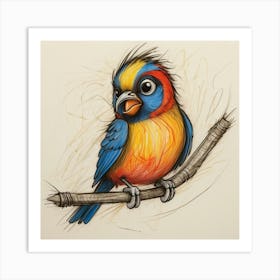 Bird On A Branch 3 Art Print