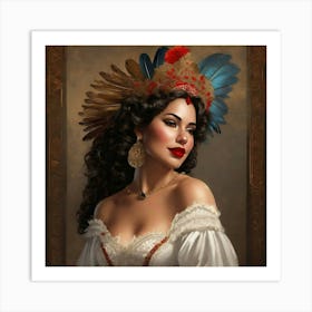 Mexican Beauty Portrait 1 Art Print