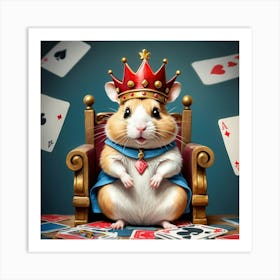 Hamster In A Crown Art Print