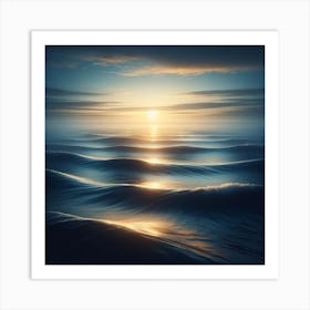 Sunrise Over The Ocean Art Print