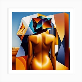 Her in abstract 5 Art Print