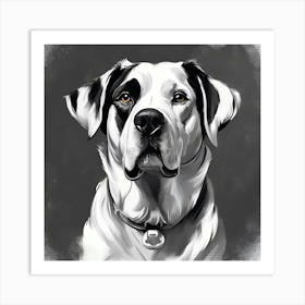 Portrait Of A Dog Art Print