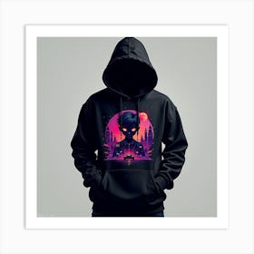 Alien Hoodie Art Print