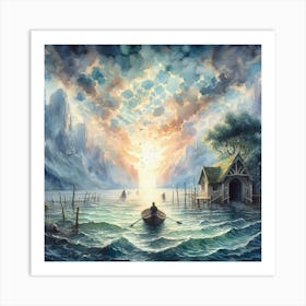 'The Boat In The Water' Art Print