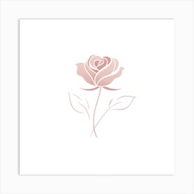 Pink Rose Art Print