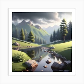 Landscape Painting 116 Art Print