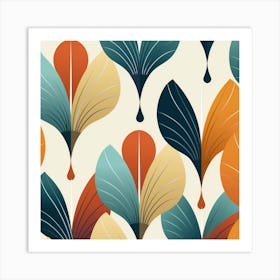 Abstract Leaves Art Print