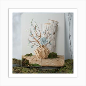 Succulents In A Vase Art Print