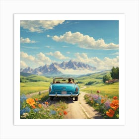 Car On The Road Art Print