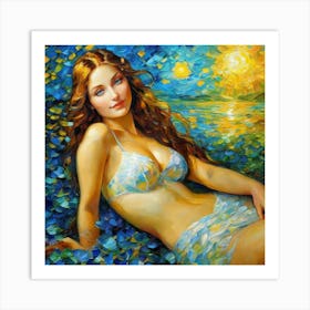 Girl In A Bikini fhhb Art Print