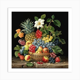 A collection of different delicious fruits 16 Art Print