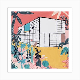 Eames House Square Art Print