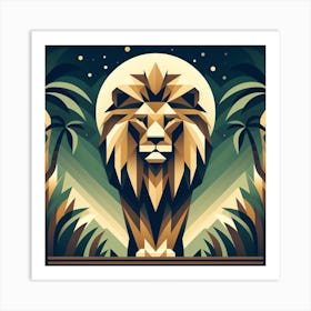 Lion In The Jungle Art Print