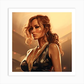 grand theft auto Jennifer Lopez Art Print