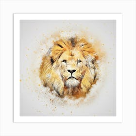 Lion Head Canvas Art Art Print