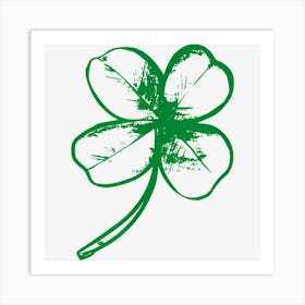 Irish 4 Leaf Clover Shamrock Ireland Vacation Travel Green Art Print