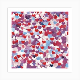 Heart Confetti Art Print