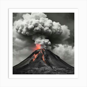 Eruption Of A Volcano Art Print