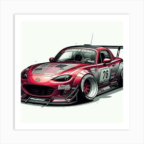 Modified mazda miata 1 Art Print