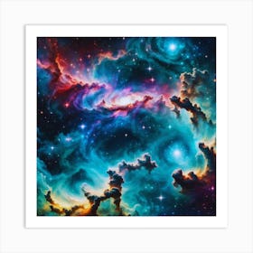 Colorful Nebula Art Print