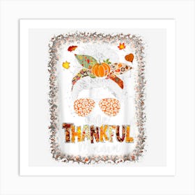 One Thankful Mama Funny Thanksgiving Fall Art Print