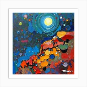 Moon And Stars 20 Art Print