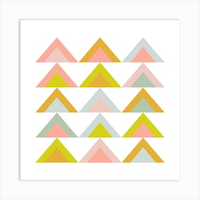 Pastel Triangles 2 Art Print