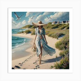 A Stunning Illustration Of A Serene Seaside Meadow Mkvtf8ujqhsq4dwr41olvg Blgs3rvdsxymgipjuevbug Art Print