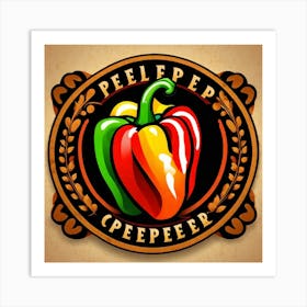 Bell Pepper Logo With Pure Background (85) Art Print