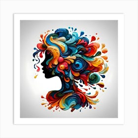 Abstract Portrait Of A Woman 22 Art Print